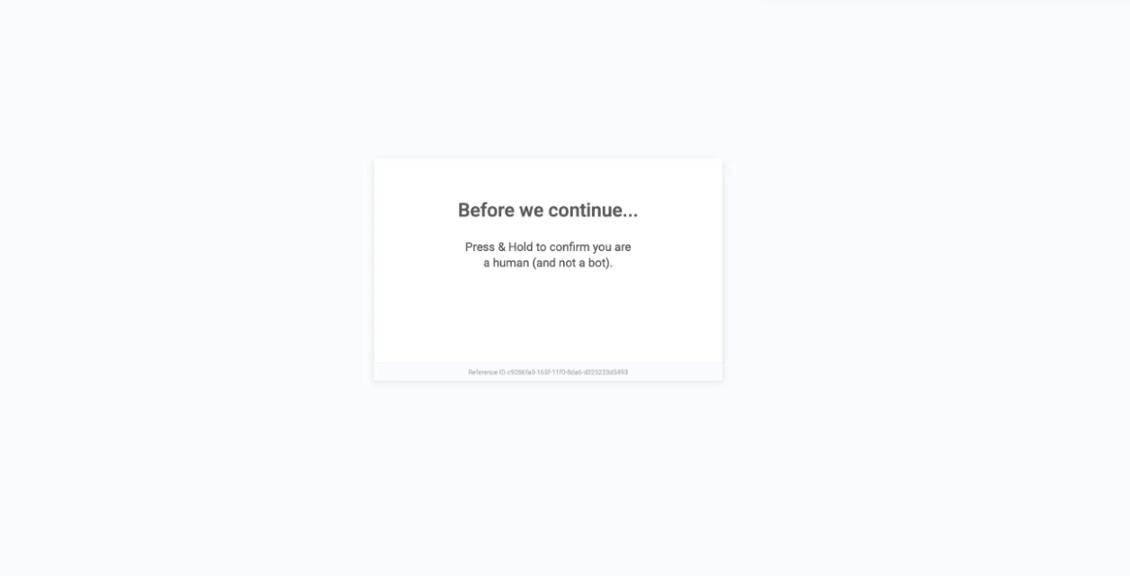 Bot Detection Screen