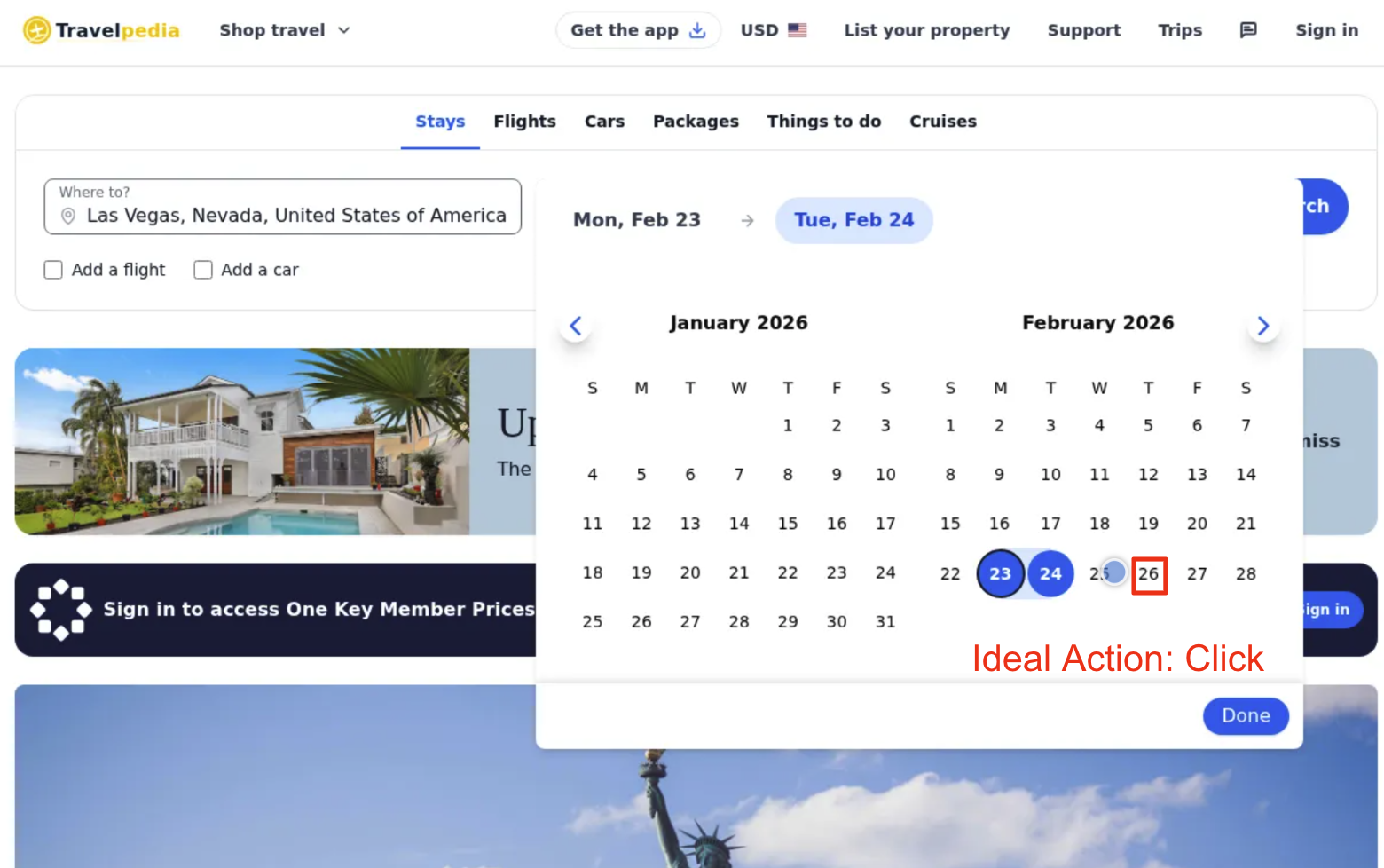 UI Grounding Example - Calendar Date Picking